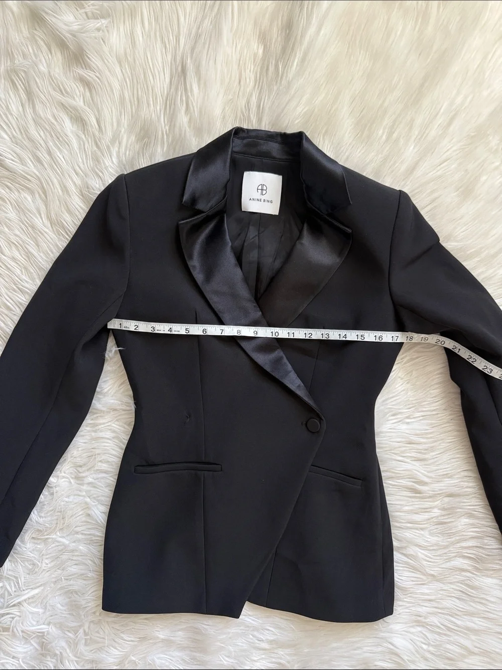 Anine Bing Ade Black Tuxedo Blazer Size S/P